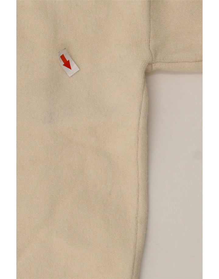 Maglione cardigan oversize da donna Massimo Dutti UK 10 piccolo bianco sporco