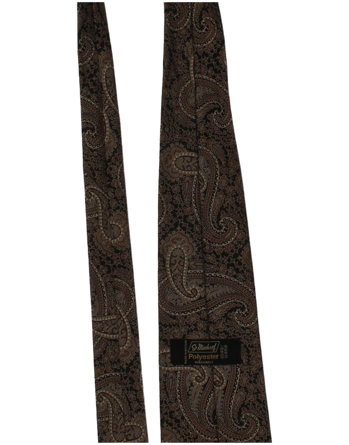 Cravatta da uomo St Michael Taglia unica Marrone Paisley Classic