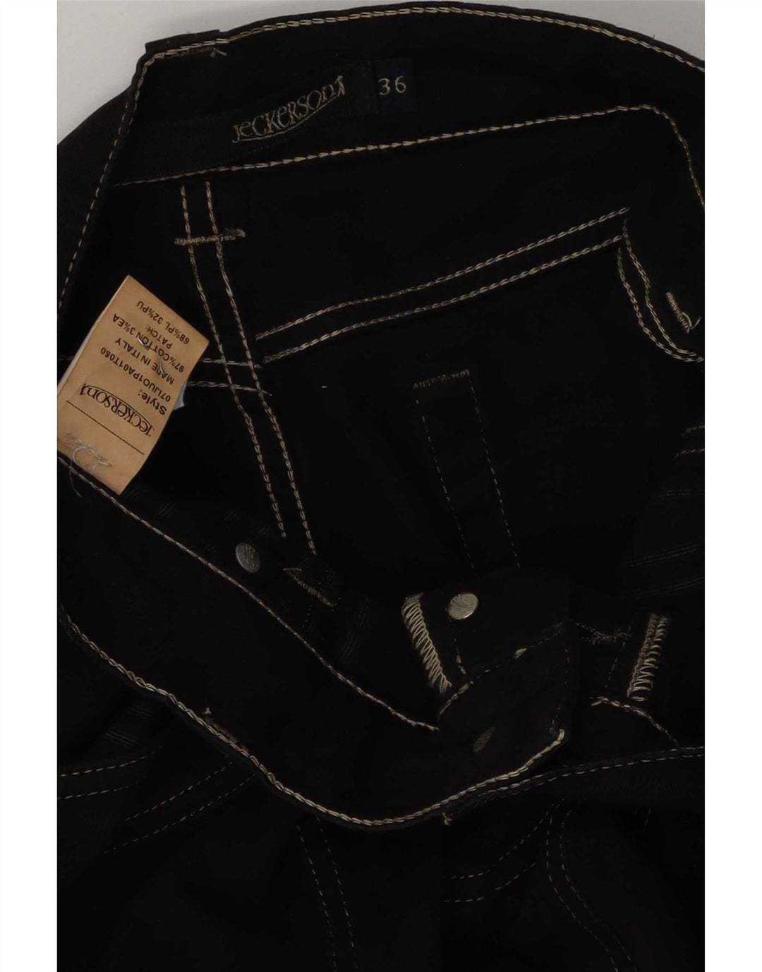 Jeans dritti da uomo Jeckerson W36 L32 cotone nero