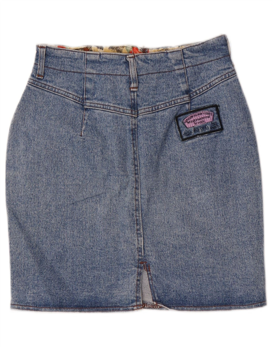 Gonna in denim da donna con zip IT 44 media W30 cotone blu