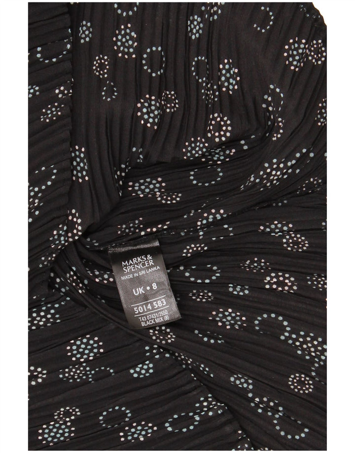 Camicetta da donna Marks & Spencer UK 8 Small Poliestere geometrico nero