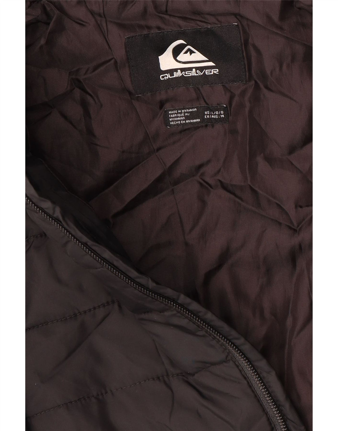 Giacca imbottita con cappuccio QUIKSILVER per ragazzi 13-14 anni grande nera