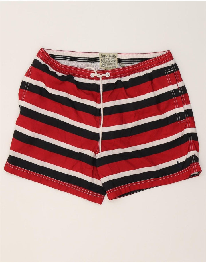 JACK WILLS Pantaloncini da bagno da uomo Grandi poliestere a righe rosse
