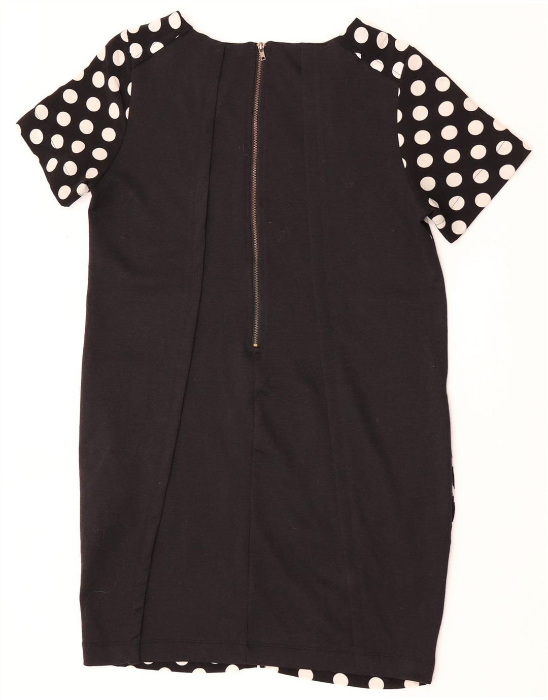 Abito a trapezio da donna Zara UK 12 poliestere medio a pois nero