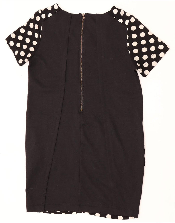 Abito a trapezio da donna Zara UK 12 poliestere medio a pois nero
