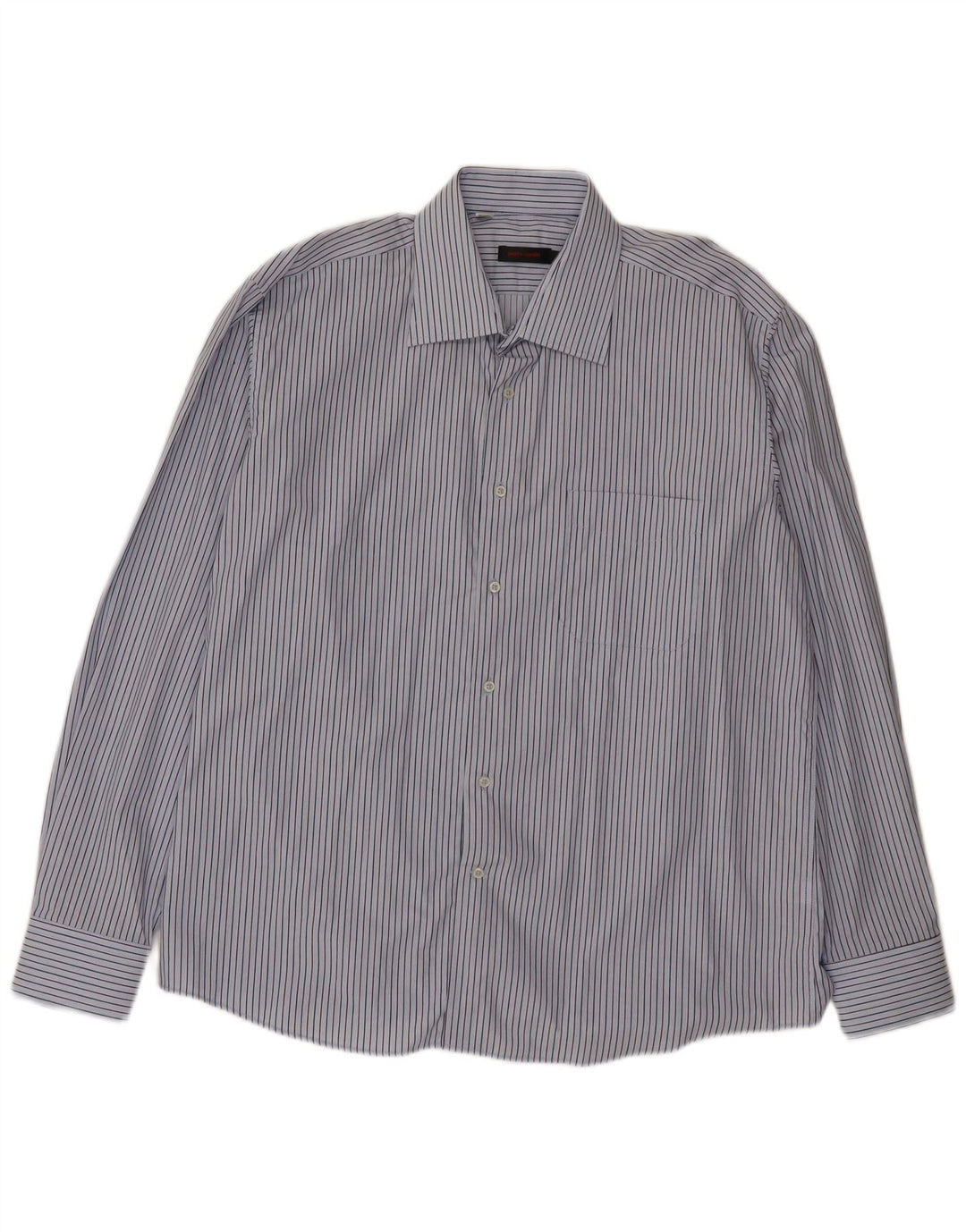 Camicia da uomo Pierre Cardin XL in cotone gessato blu