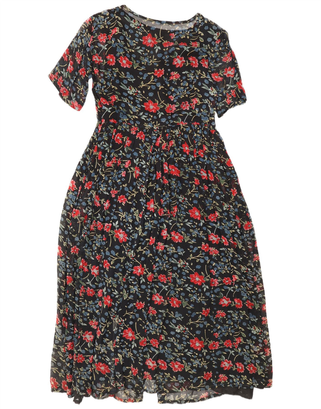 Abito lungo da donna Coocoon UK 10 piccolo floreale nero