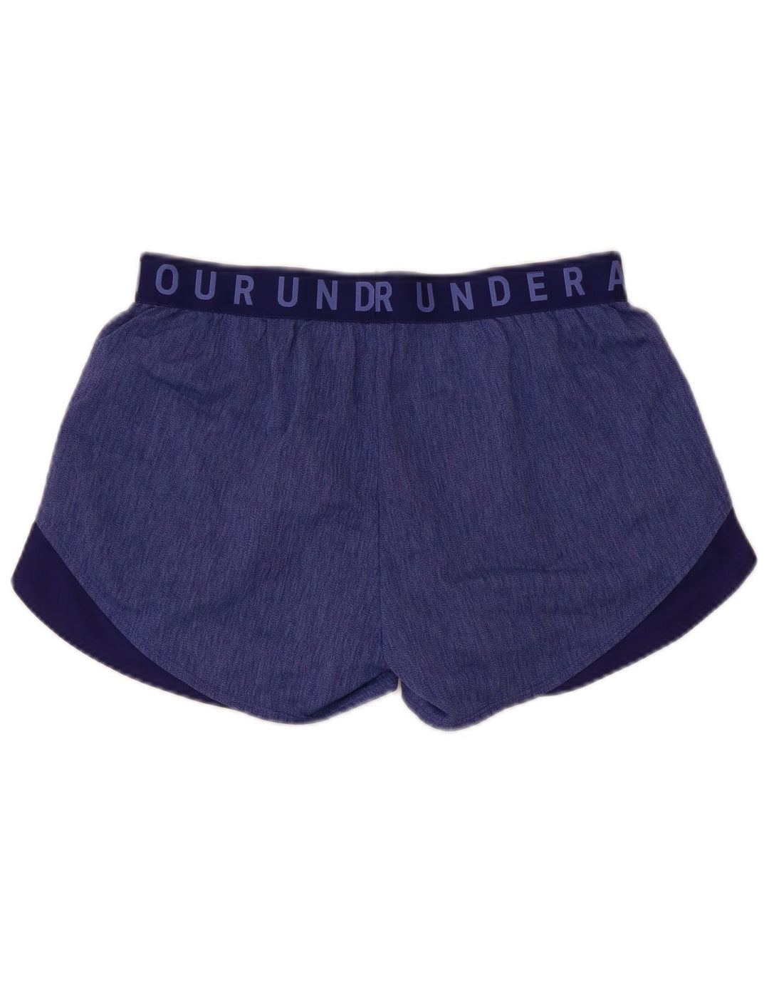 Pantaloncini sportivi grafici da donna Under Armour in poliestere color block blu medio