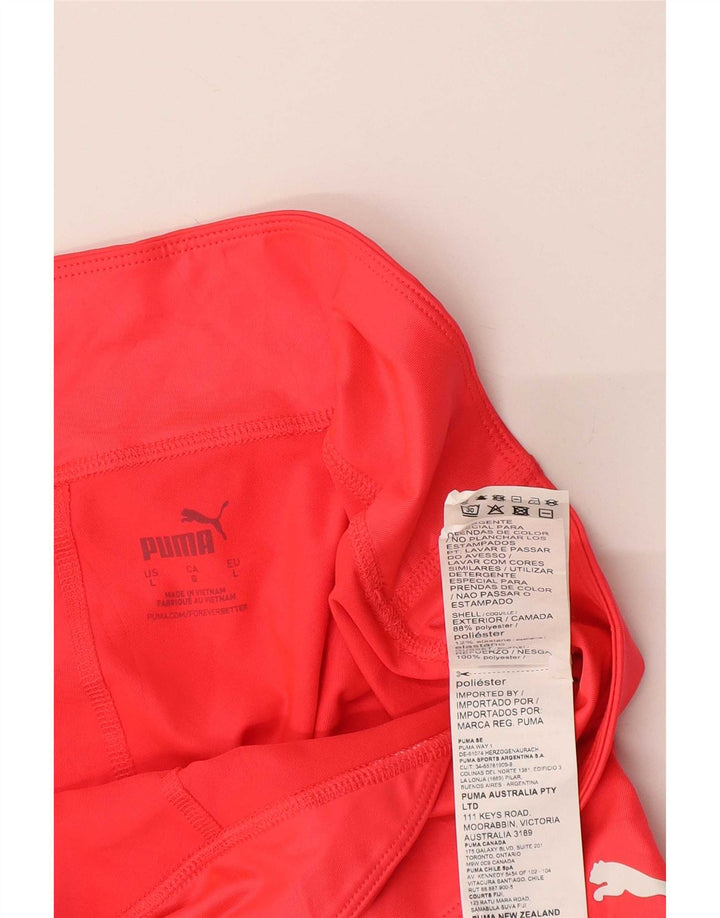 Leggings Capri da donna Puma UK 16 Large Rosso Poliestere