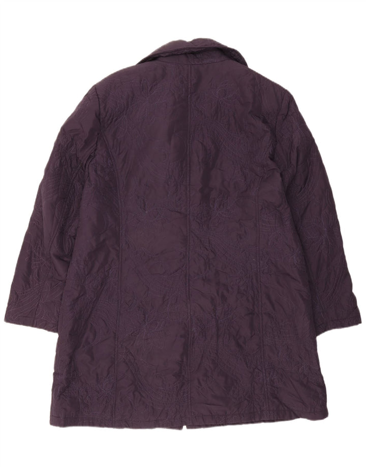 Cappotto autografo da donna Marks & Spencer UK 18 XL poliestere viola