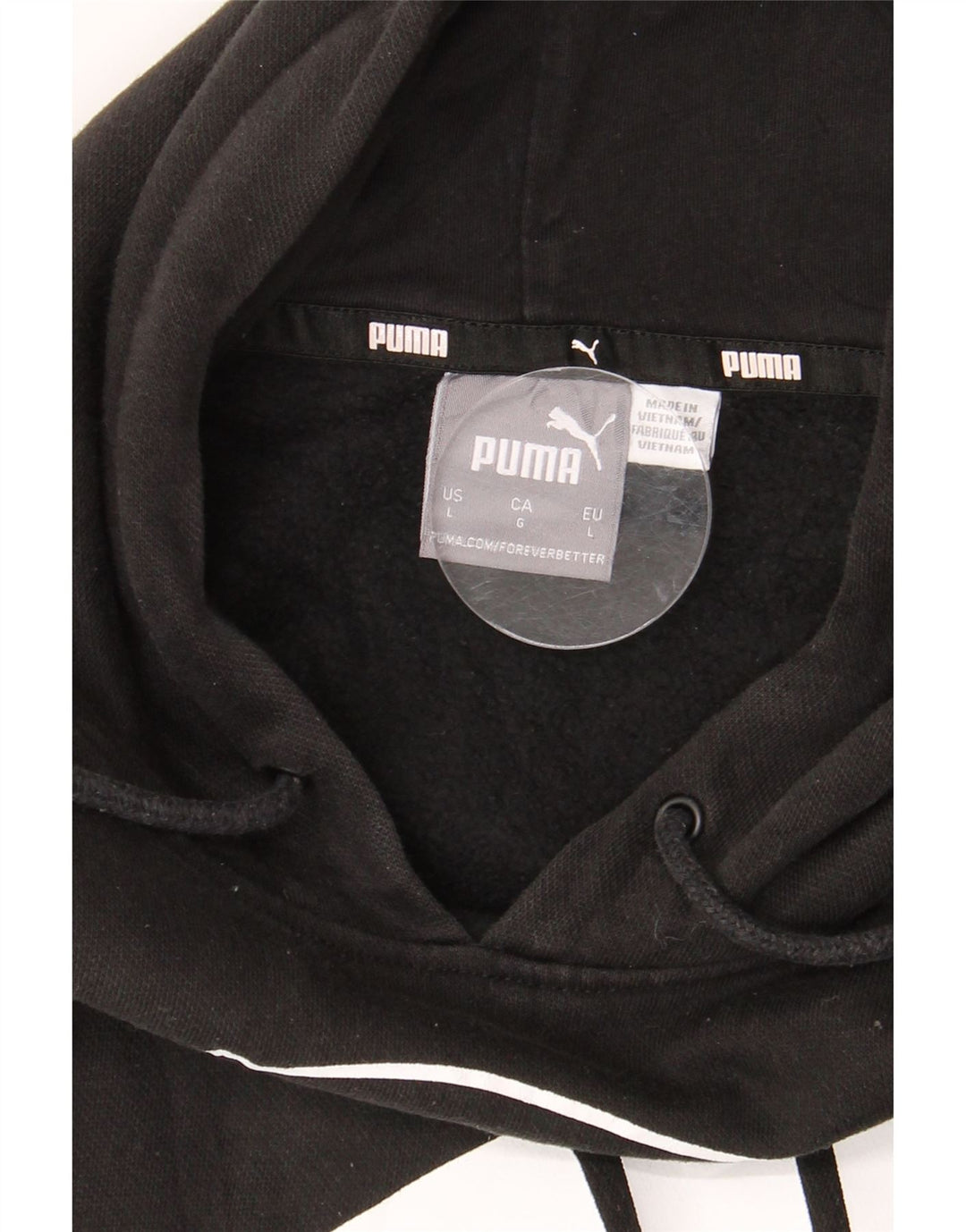 Felpa con cappuccio grafica PUMA da uomo grande nera
