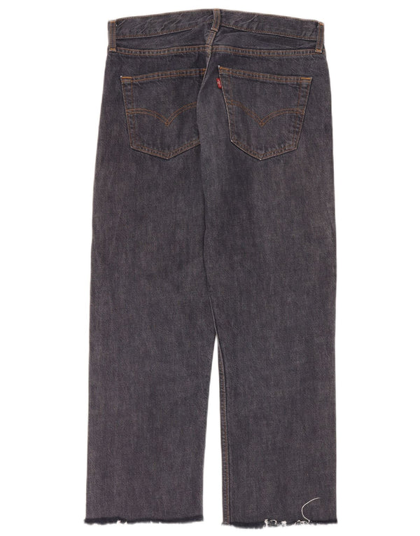 Levi's Mens Cropped Straight Jeans W31 L25 Navy Blue Cotton