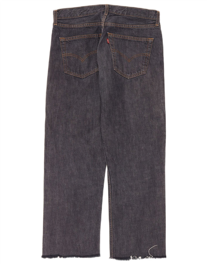 Jeans dritti tagliati da uomo Levi's W31 L25 cotone blu navy