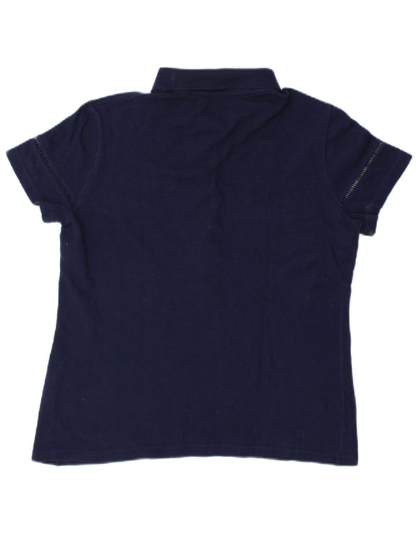 Polo da donna Lacoste taglia 46 XL in cotone blu navy