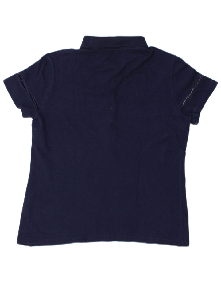 Polo da donna Lacoste taglia 46 XL in cotone blu navy