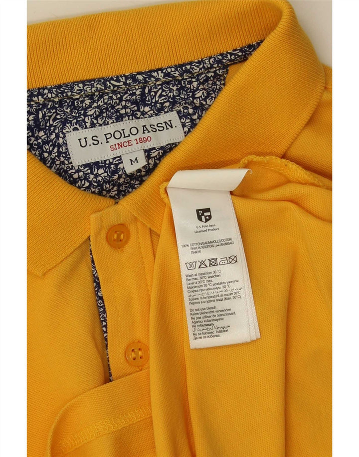 Polo Assn. Camicia da uomo in cotone giallo medio