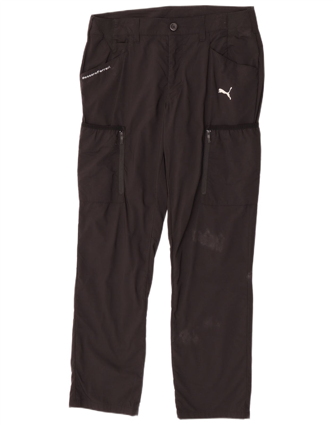 Pantaloni cargo dritti Puma da uomo Ferrari W34 L32 neri in poliammide