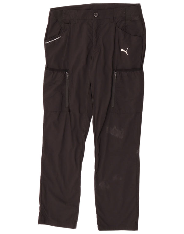 Pantaloni cargo dritti Puma da uomo Ferrari W34 L32 neri in poliammide