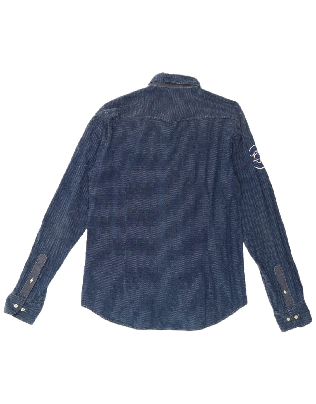Camicia grafica da uomo La Martina grande cotone maculato blu