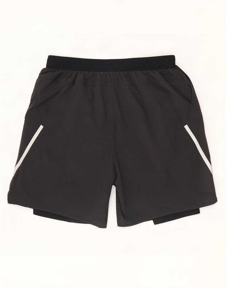 Pantaloncini sportivi Nike Dri Fit da uomo, grandi, in poliestere color block grigio