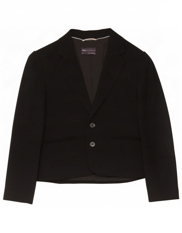 Giacca blazer a 2 bottoni da donna Marks & Spencer UK 6 XS poliestere nero