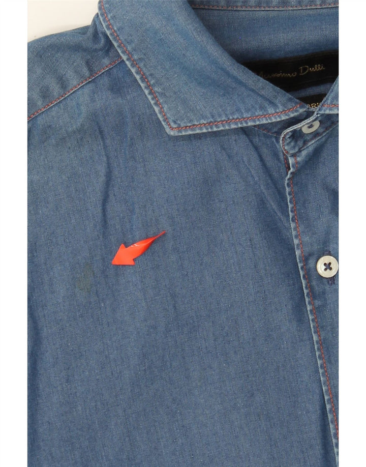 MASSIMO DUTTI Camicia di jeans da uomo Blu medio