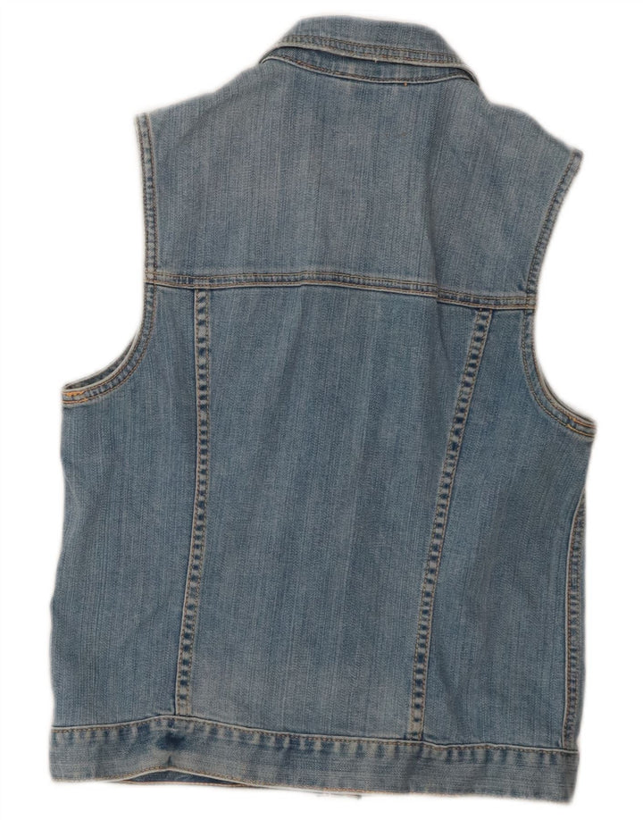 Gilet in denim da donna Hollister UK 12 cotone blu medio