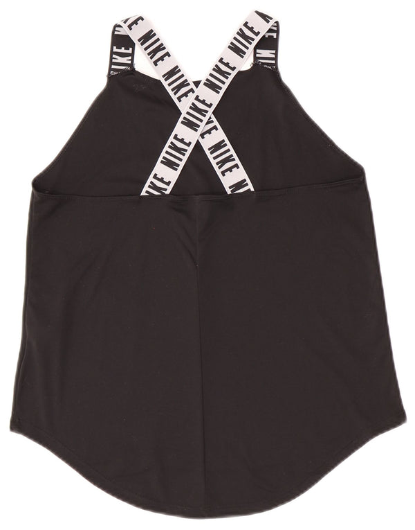 Canotta grafica Nike Dri Fit per ragazze 13-14 anni XL poliestere nero