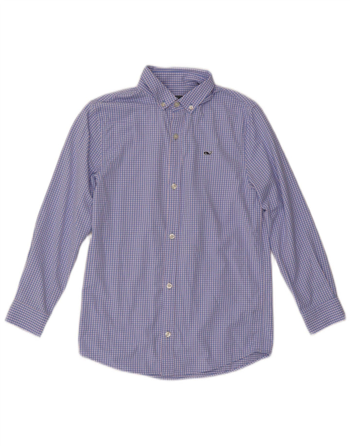 VINEYARD VINES Boys Shirt 8-9 Years Small Blue Gingham Cotton