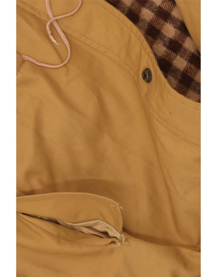 Giacca parka con cappuccio vintage da uomo UK 38 beige medio