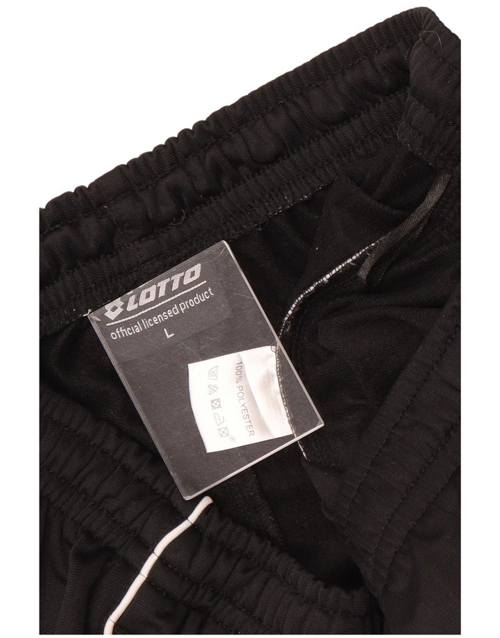 Pantaloni da tuta da uomo Lotto Joggers grandi in poliestere nero