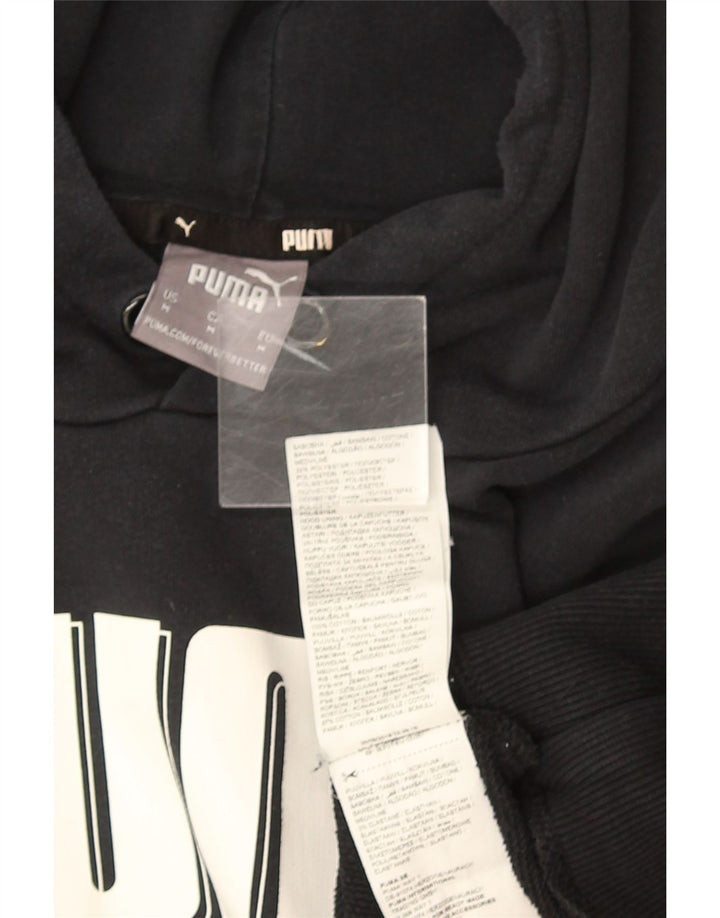 Felpa con cappuccio grafica da uomo Puma, cotone nero medio