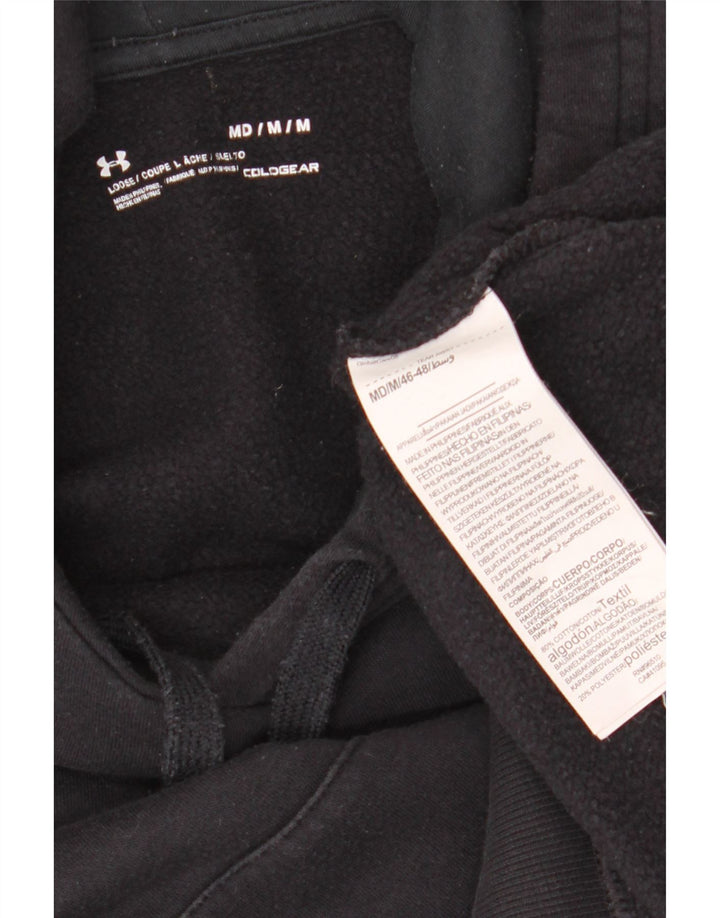 UNDER ARMOUR Mens Cold Gear Hoodie Jumper Medium Black Cotton Vintage Under Armour and Second-Hand Under Armour from Messina Hembry 