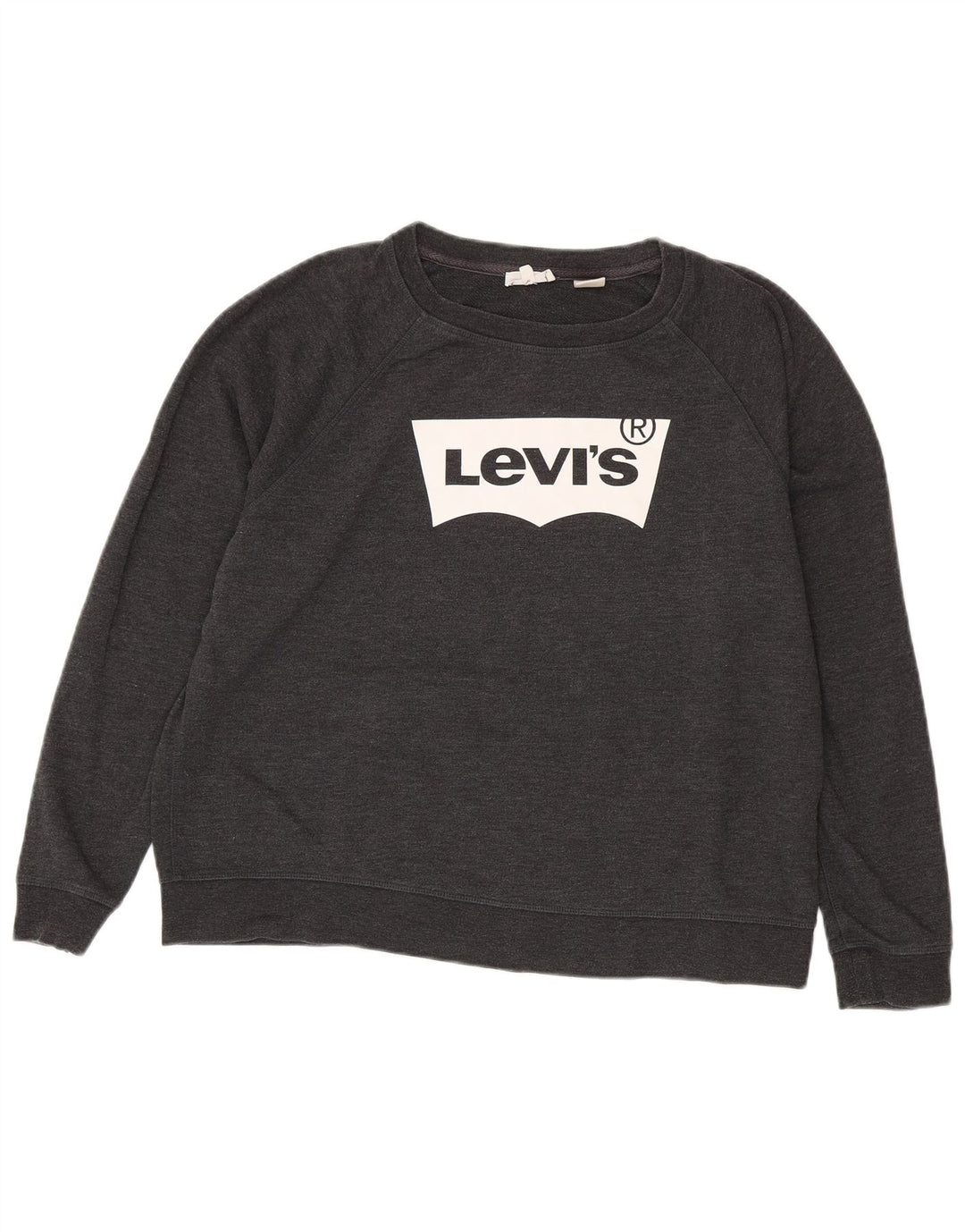 Felpa grafica da donna Levi's UK 18 XL cotone grigio