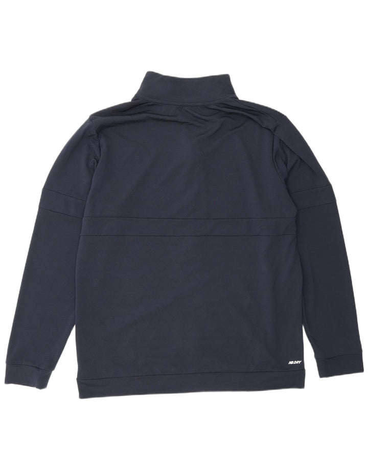 Giacca da tuta da uomo New Balance, giacca sportiva in poliestere blu navy grande