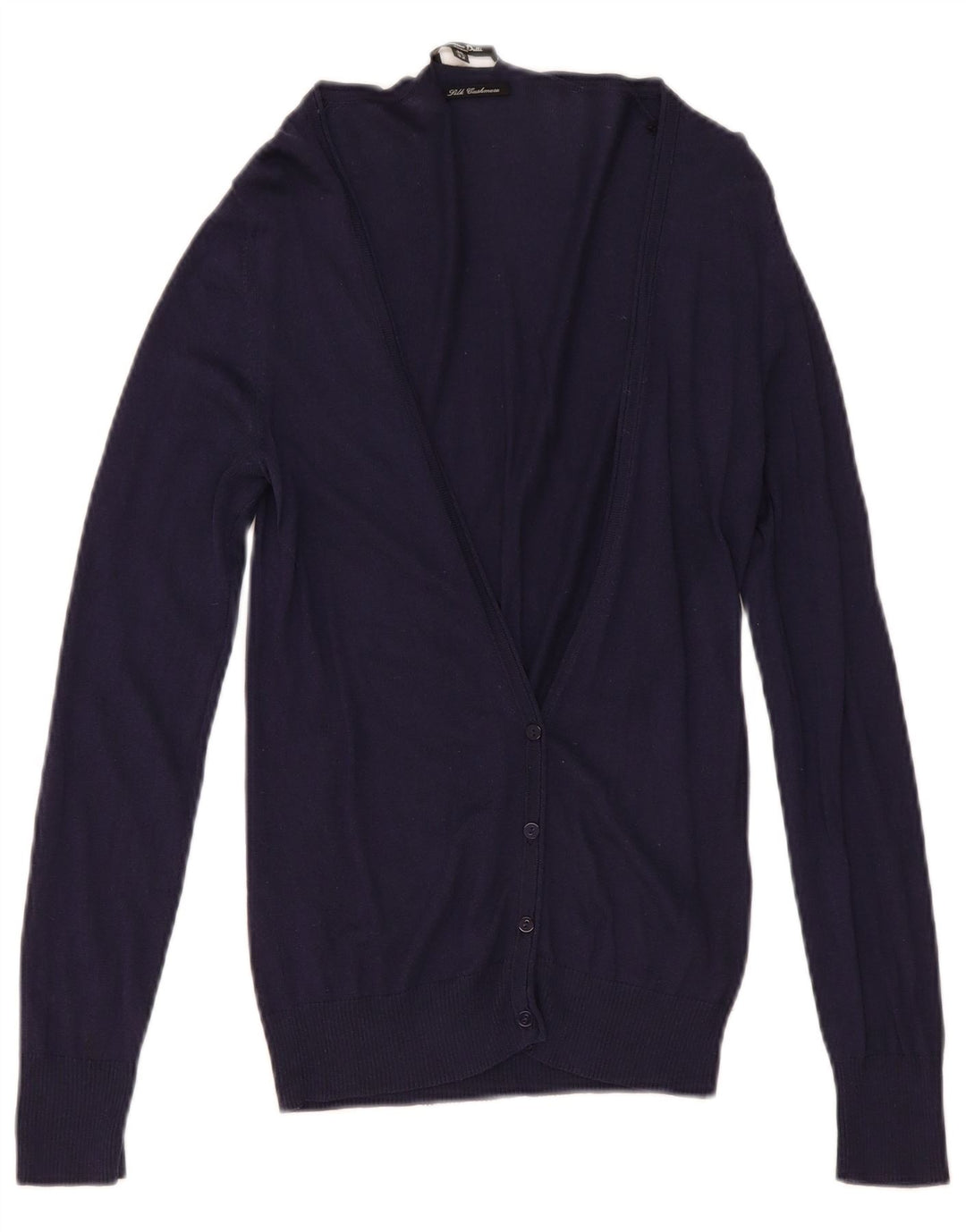 Maglione cardigan da donna Massimo Dutti UK 12 Seta blu navy media