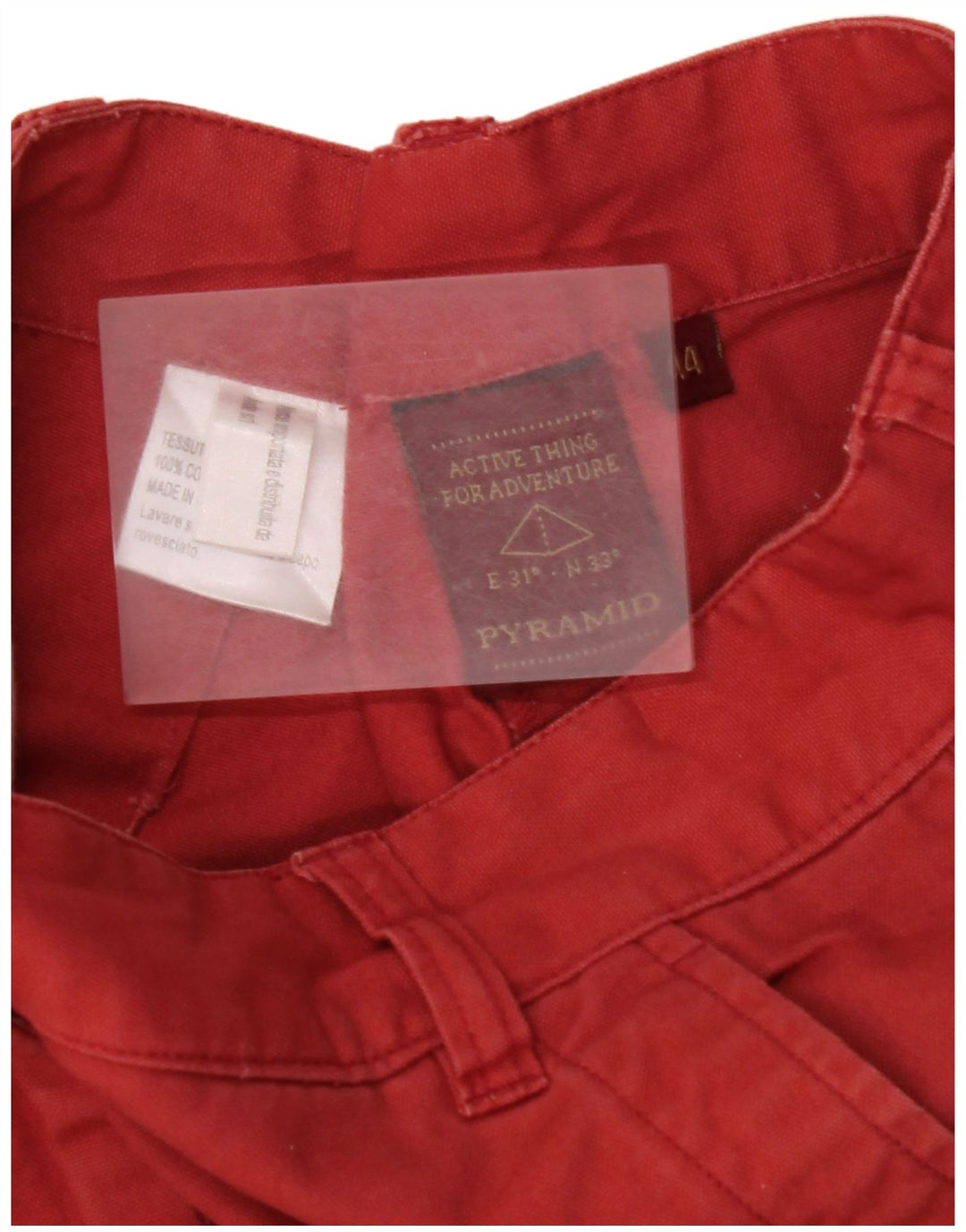 Pantaloncini cargo da donna PYRAMID IT 44 Medium W28 Rosso Cotone