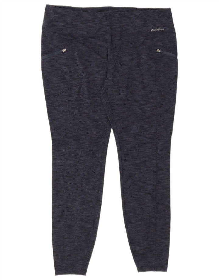 Leggings da donna Eddie Bauer UK 18 XL blu navy screziato