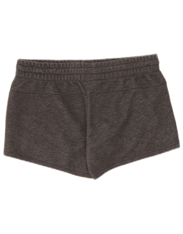 Pantaloncini sportivi grafici da donna Adidas UK 8/10 piccolo cotone grigio