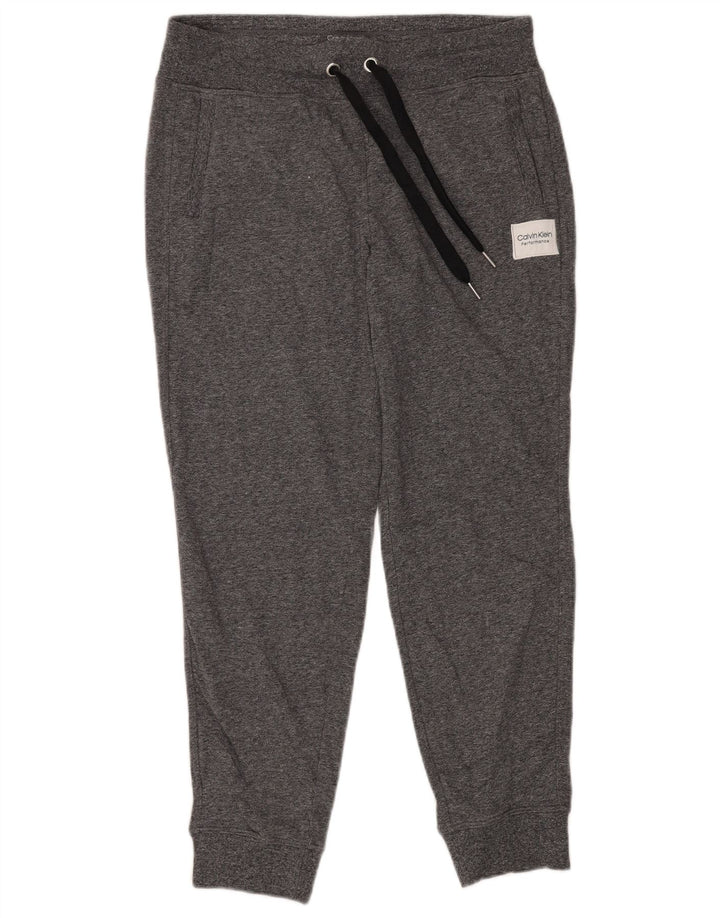 CALVIN KLEIN Pantaloni da tuta da donna Joggers UK 14 Cotone grigio medio