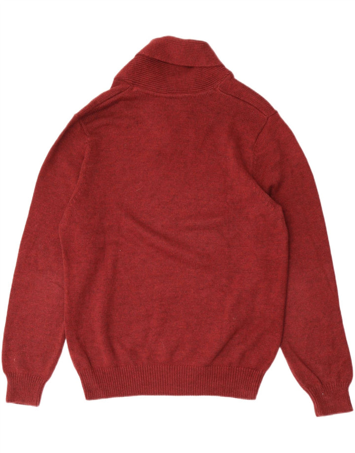 Marks & Spencer Maglione da uomo con collo a scialle blu Harbour grande rosso
