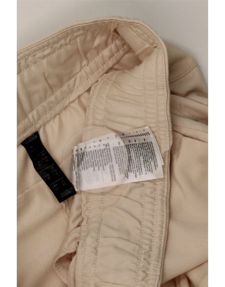 Pantaloni da tuta Adidas Capri da donna UK 8/10 Small Beige Poliestere