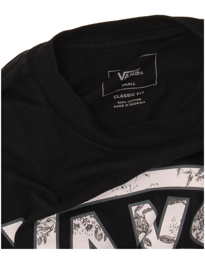 Top da uomo Vans con vestibilità classica, grafica, manica lunga, piccolo, cotone nero