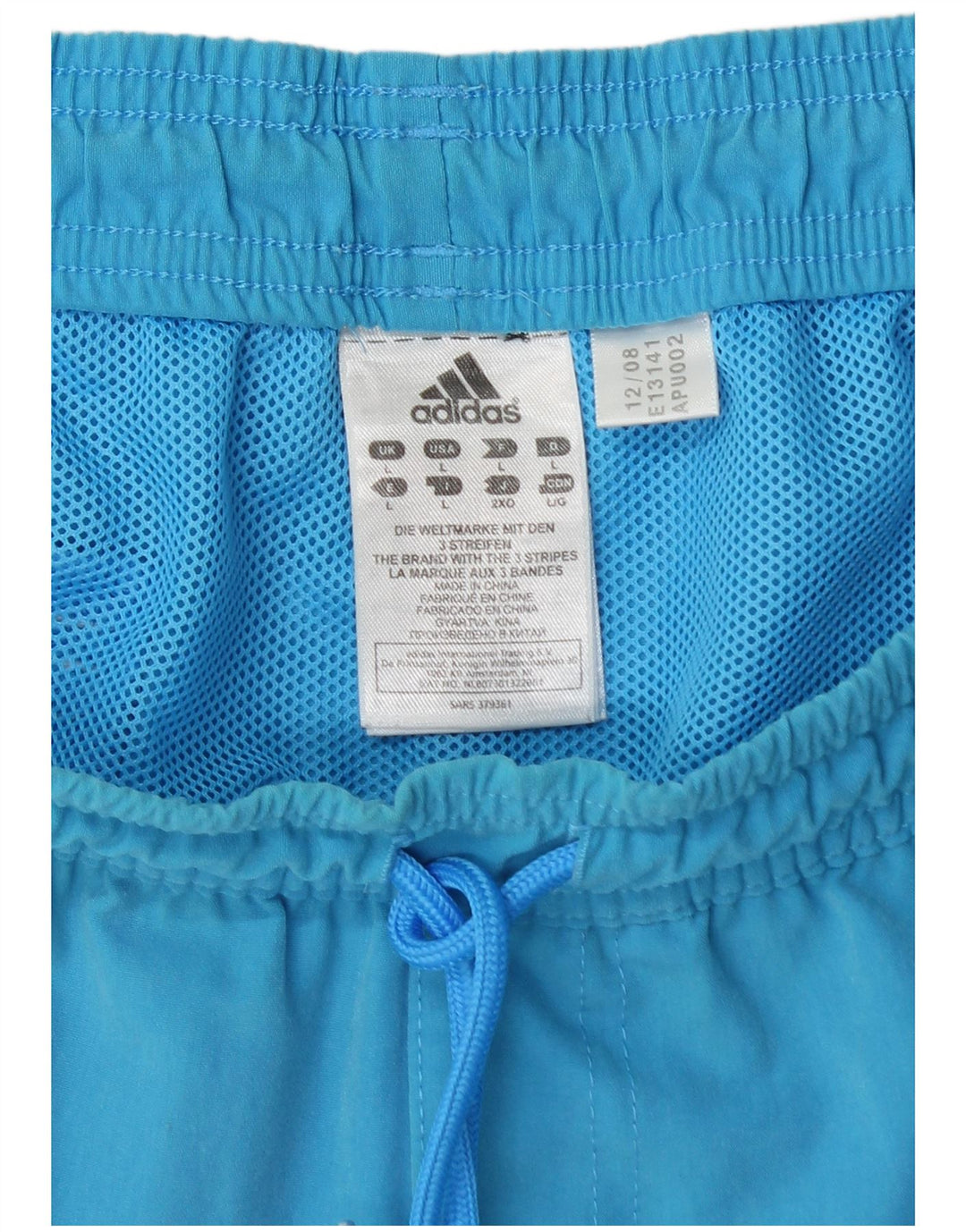 Pantaloncini da bagno da uomo Adidas Large blu in poliestere