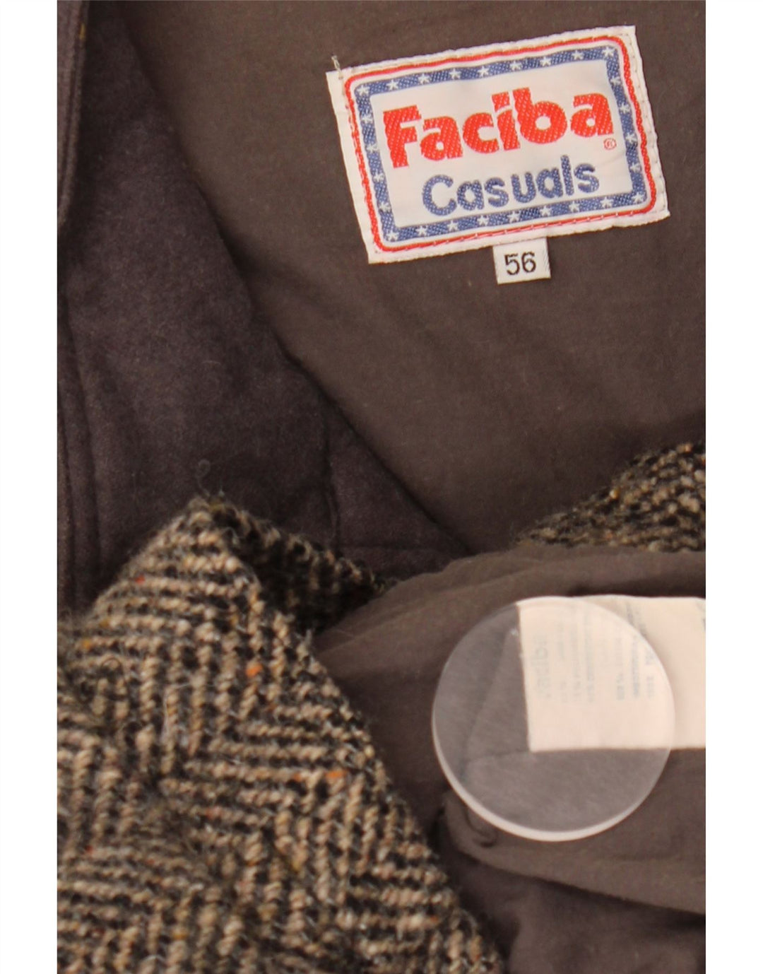 Giubbotto bomber da uomo Faciba IT 56 3XL Lana color block marrone