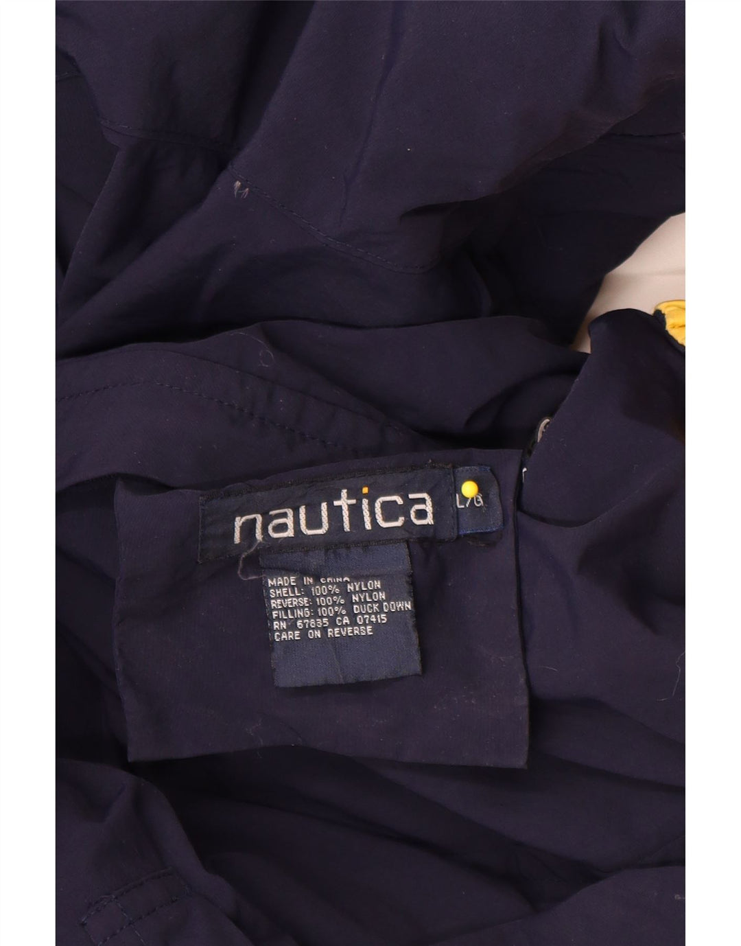 Giacca imbottita reversibile grafica da uomo Nautica UK 40 grande nylon blu