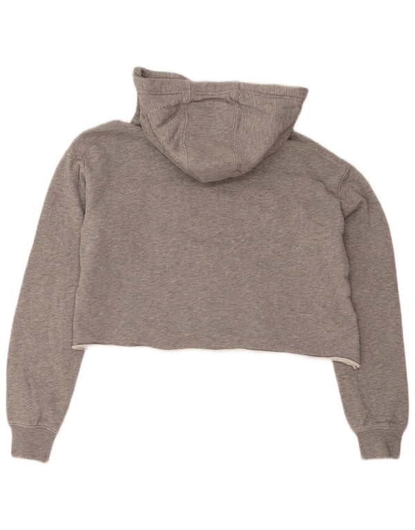 Maglione corto con cappuccio oversize da donna Champion UK 10 piccolo grigio chiazzato