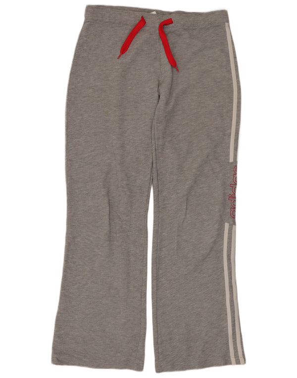 Pantaloni da tuta con grafica Adidas da donna UK 10 Small Grey Cotton Sports
