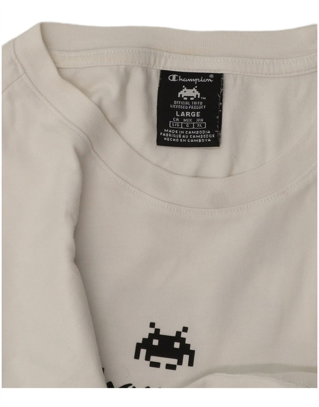 T-shirt grafica da uomo Champion Top grande bianca