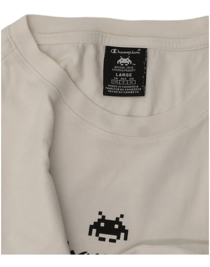 T-shirt grafica da uomo Champion Top grande bianca